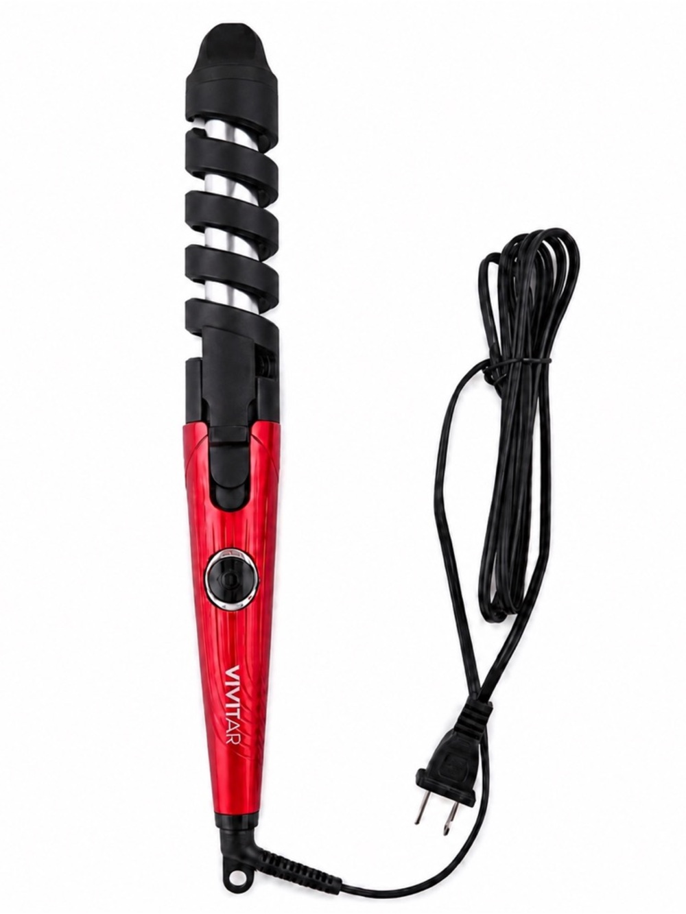 Vivitar Red Ceramic Spiral Curling Wand